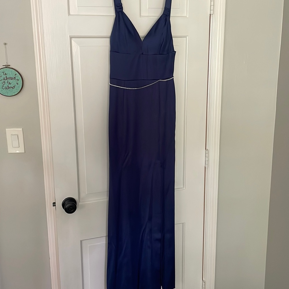 Royal blue custom made bridesmaid dress
